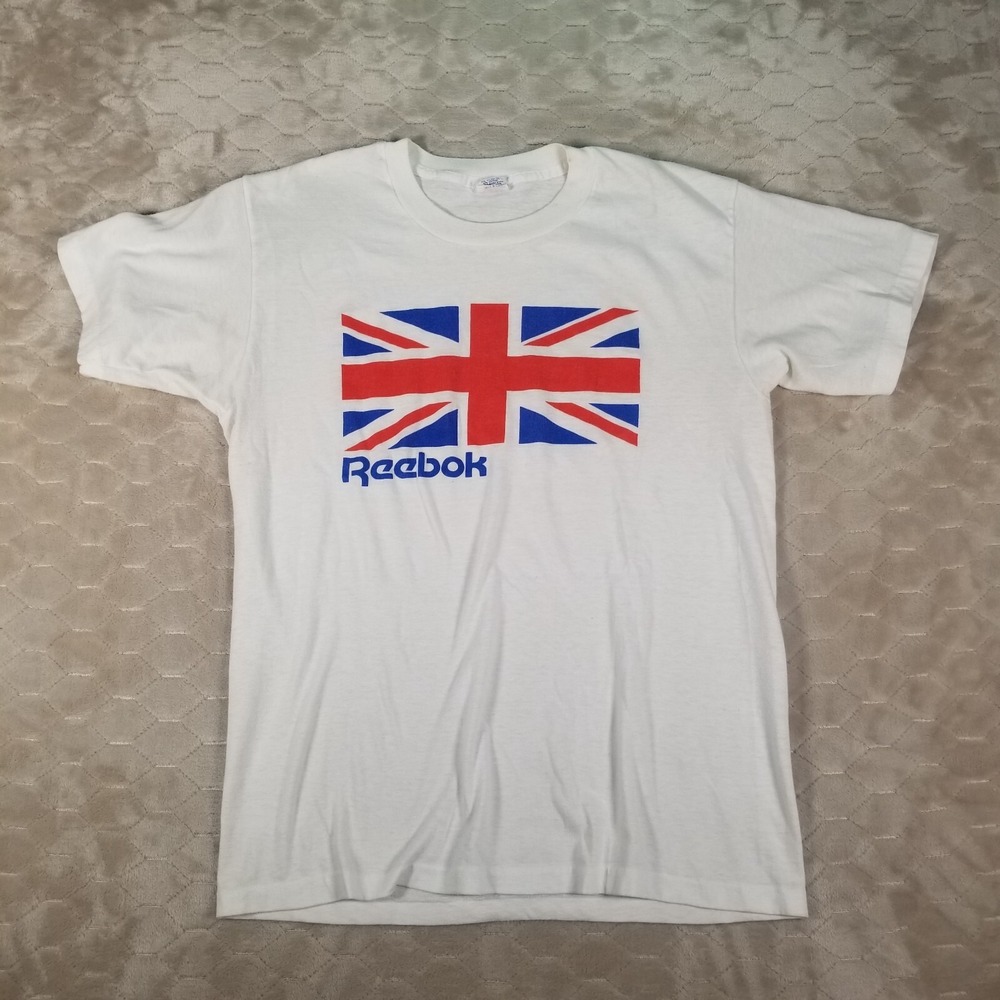 VTG 80s Reebok Logo Single Stitch Shirt Sz XL Boot? Tennessee River USA Made